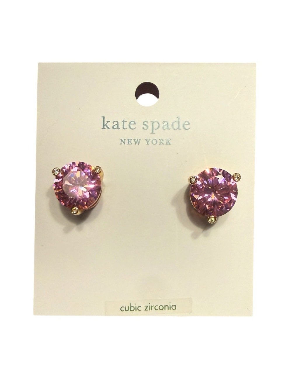 NWT kate spade Rise and Shine Blush Pink Round Gold-Tone Stud Earrings
